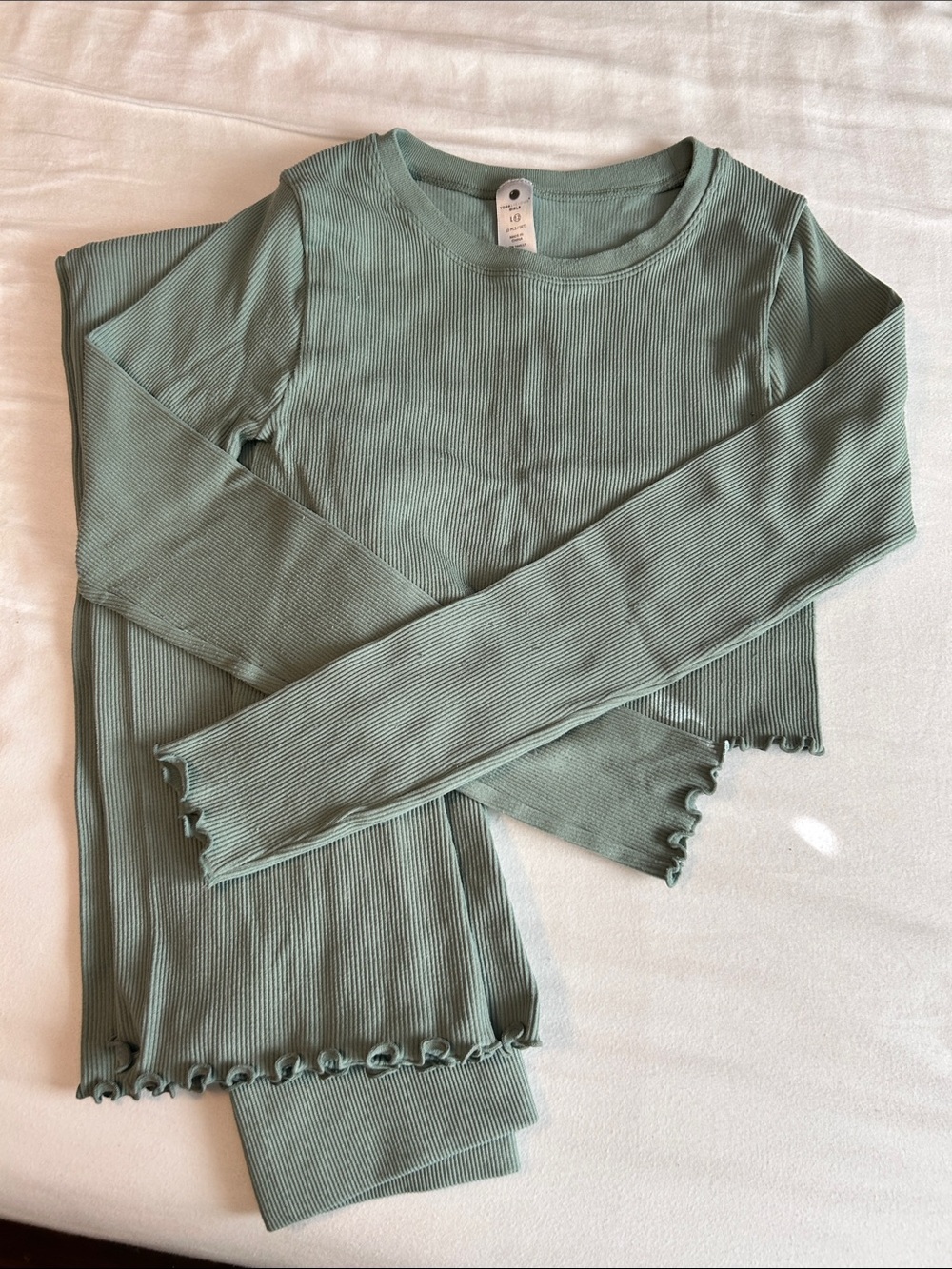 Yogalicious Sage Green Ribbed Matching Set